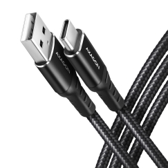 Axagon BUCM-AM10AB USB-kaabel USB 2.0 1 m USB A USB C 0,48 Gbit/s Must