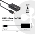 CLUB3D USB 3.1 Type C to VGA Active Adapter