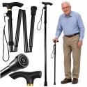 Lean Folding Telescopic Aluminum Cane 85–95 cm Lean Folding Telescopic Aluminum Cane 85–95 cm