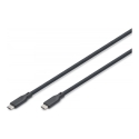 Digitus USB Cable, USB4 Version 2.0, USB 80 Gb/s, 0.5 m, Black Digitus USB Cable, USB4 Version 2.0, USB 80 Gb/s, 0.5 m, Black