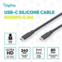 Digitus USB-kaabel, USB4 versioon 2.0, USB 80 Gb/s, 0,5 m, must Digitus USB-kaabel, USB4 versioon 2.0, USB 80 Gb/s, 0,5 m, must