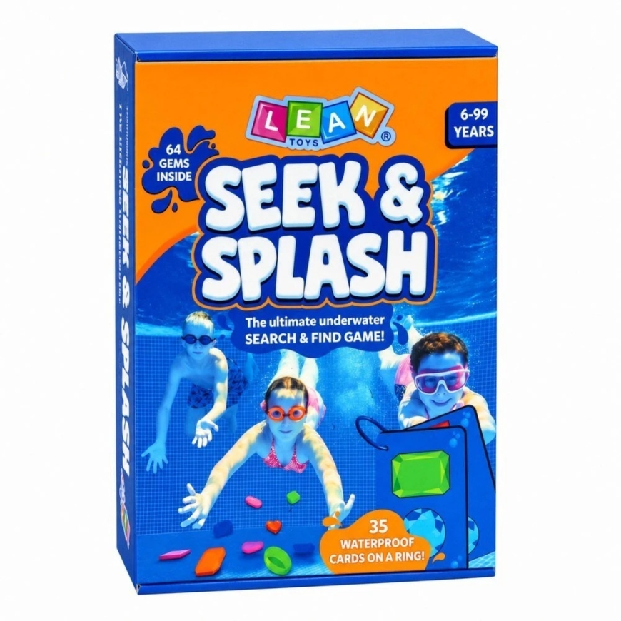 Lean Toys Diving Game with Waterproof Cards, Multicolored, 46 pcs. – 4
