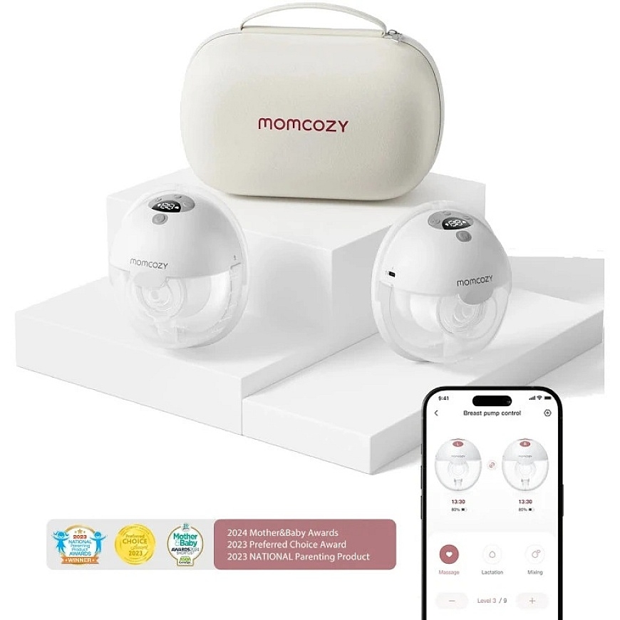 Momcozy M5 krūts sūknis ar lietotnes vadību – divu priekšmetu komplekts Pelēks – 4
