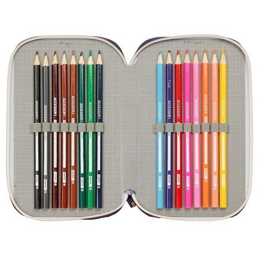 Safta FC Barcelona three-compartment pencil case with 37 accessories 412526857 – 5