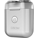 Mini plaukų skutimo mašinėlė-barzdaskutė OSOM Dual Blade Rotary Shaver OSOM02972, pilkos spalvos Mini plaukų skutimo mašinėlė-barzdaskutė OSOM Dual Blade Rotary Shaver OSOM02972, pilkos spalvos