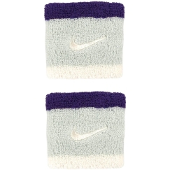 Nike Swoosh-rannekkeet 2 kpl harmaa-purppura-valkoinen N1012405043