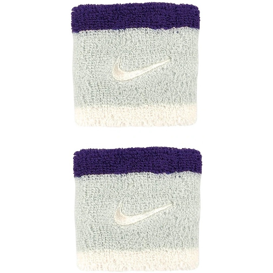 Nike Swoosh Wristbands 2 pcs. gray-purple-white N1012405043