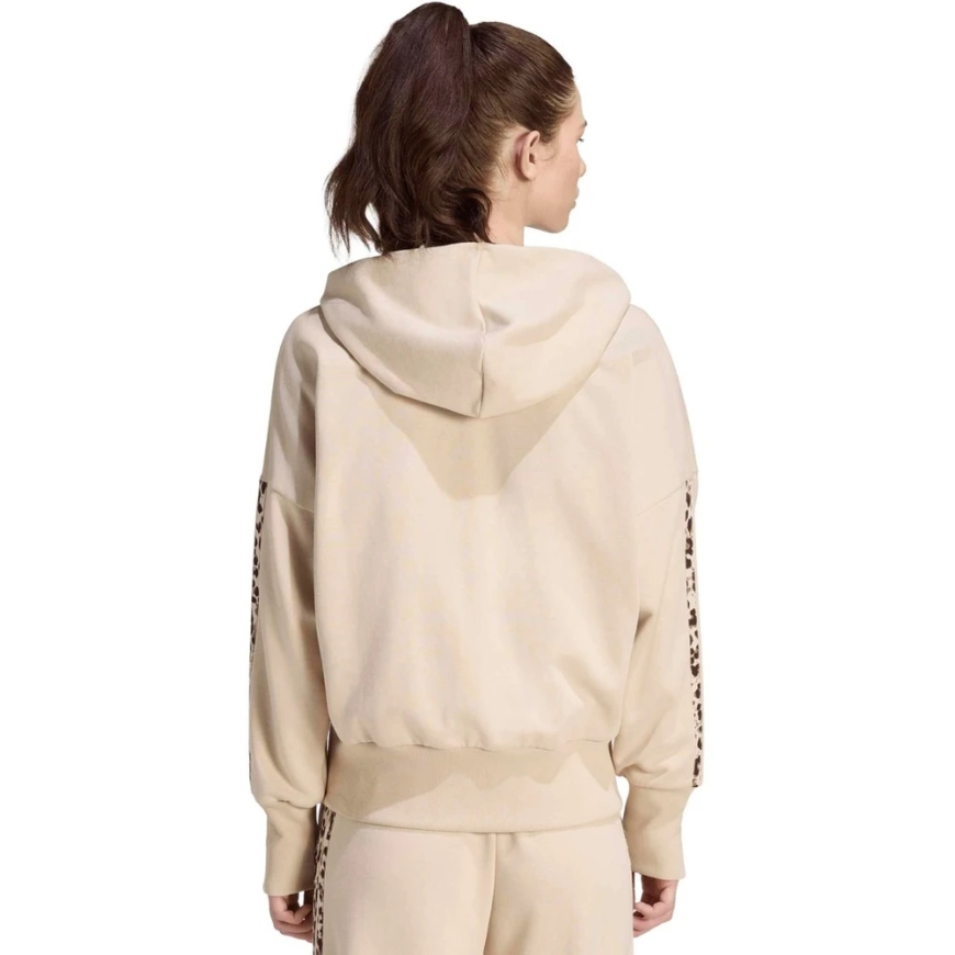 Bluza damska adidas Seasonal Essentials Animal Print 3-Stripes Full-Zip Hooded smėlio sp. KH1547 (S) – 3