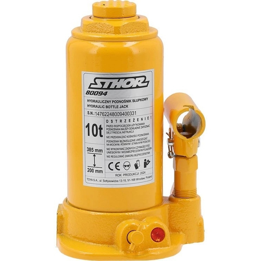 Toya Sa Poland Hydraulic Bottle Jack | Column | 10 t | 200–385 mm (80094) – 2