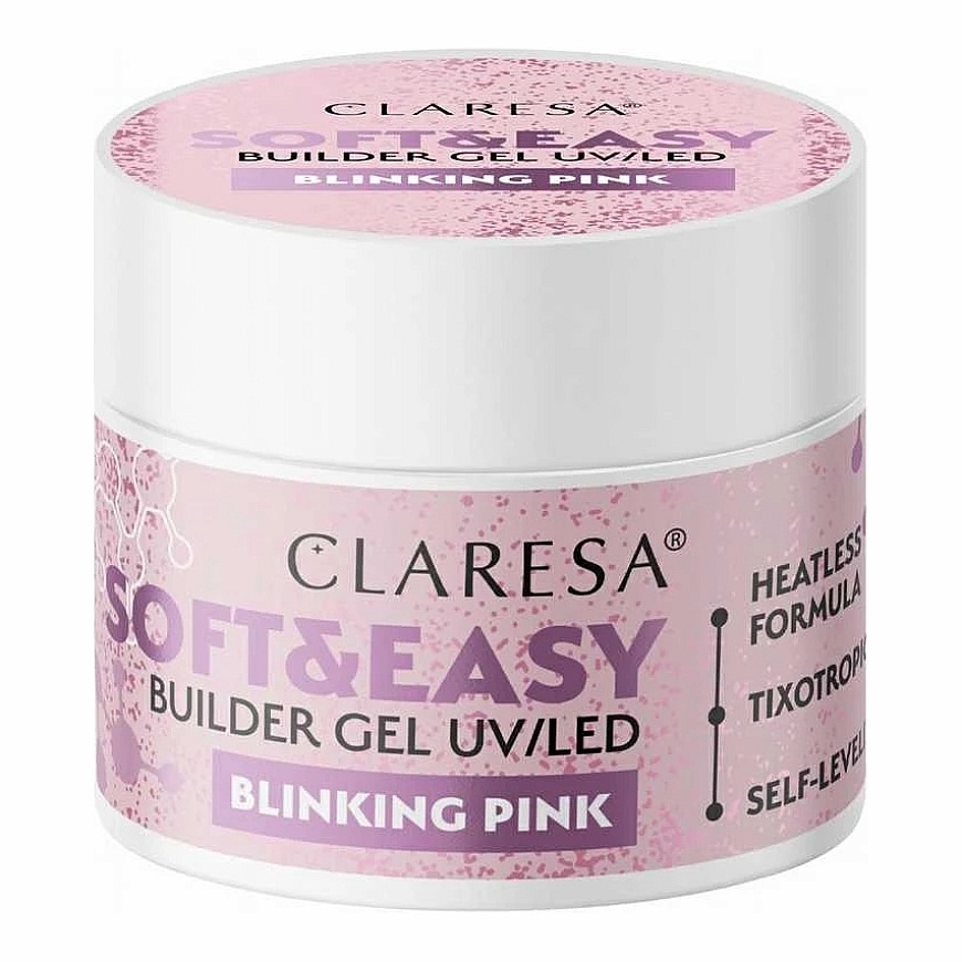 Activeshop Claresa Soft&Easy Builder Gel Blinking Roosa – Ehitusgeel, 45 g