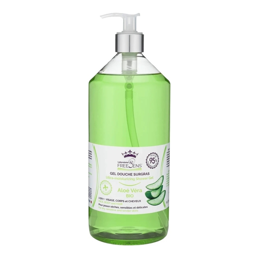 Laboratoire Freesens Freesens Shower Gel & Shampoo 2-In-1 Aloe Vera, 1000 ml