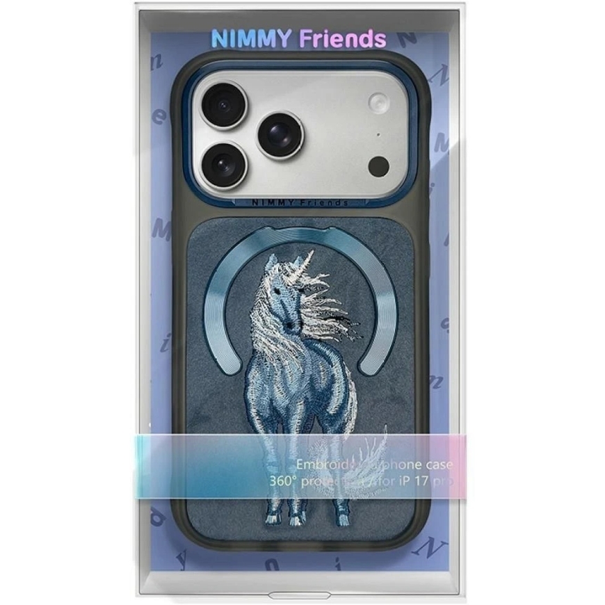 NIMMY maciņš MAGNETIC FANTASY ANIMAL UNICORN, saderīgs ar MagSafe, paredzēts IPHONE 18 Pro/17 Pro, zils – 2