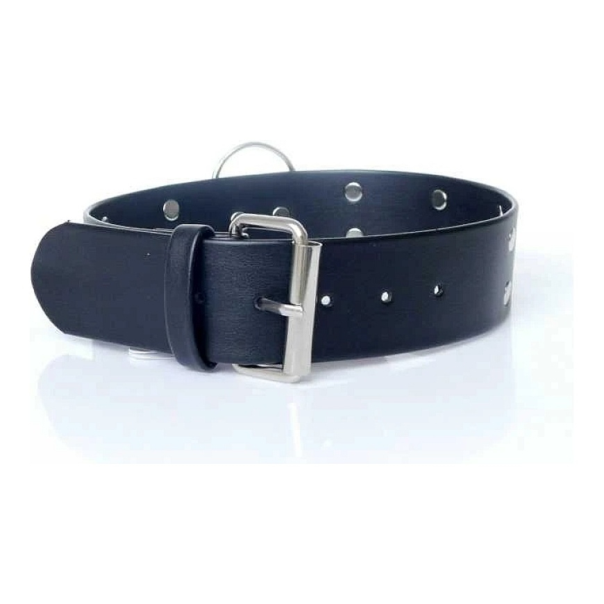 Fetish B Series Erotic Leather Collar, Adjustable, Pins, 4 cm – 2