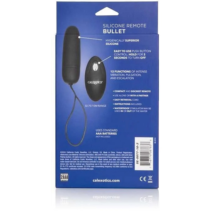 Calexotics Munapallo/Kaukosäädin BULLET Musta – 5