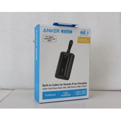 IZPĀRDOTS. Power Bank ar iebūvētu USB-C kabeli | A1688H11 | 10000 mAh | Melns | DEMO