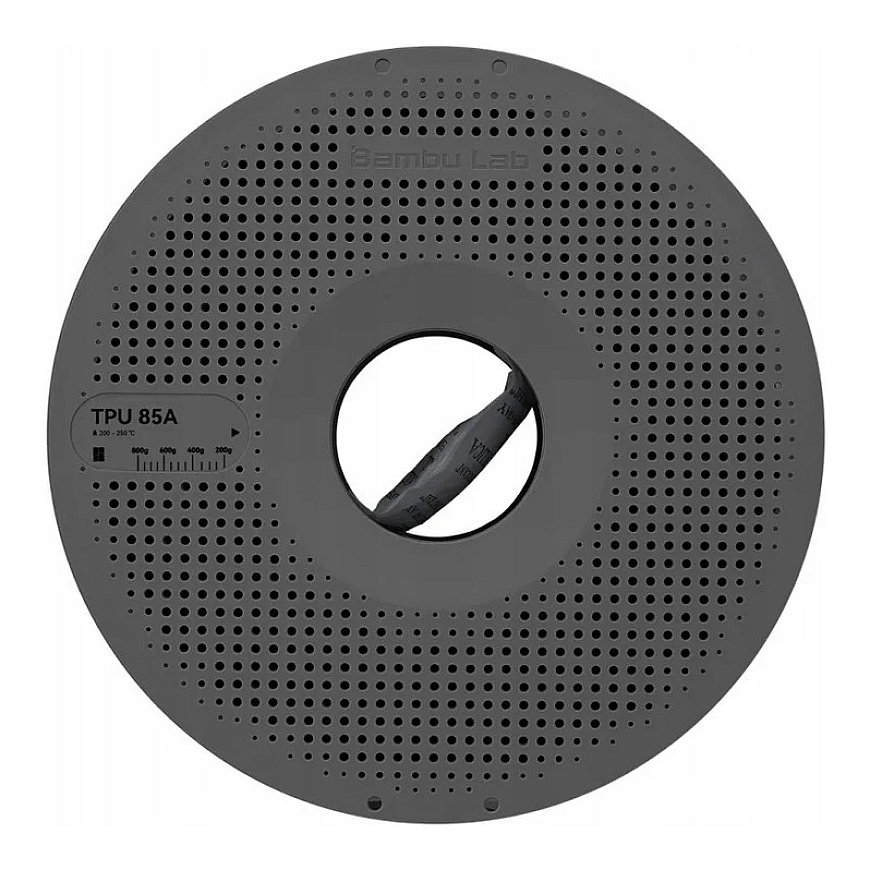 3D Muovi - Filamentti TPU 85A kelalla/Musta väri | 1,75 mm, 1 kg | Bambu Lab – 2