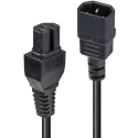Maitinimo Laidas - LINDY C14 į C15 Karštos Būklės Maitinimo Laidas, 10A/250V, 1 m, Juoda