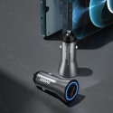 Dudao R4Max 55W USB-C/USB-A Auto Laturi Harmaa Dudao R4Max 55W USB-C/USB-A Auto Laturi Harmaa