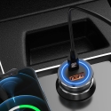 Automobiļu lādētājs Dudao R4Max 55W USB-C/USB-A pelēks Automobiļu lādētājs Dudao R4Max 55W USB-C/USB-A pelēks
