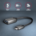 Axagon RUCM-AFAC kabelių lizdinio / kištukinio jungčių tipo keitiklis USB C USB A Pilka Axagon RUCM-AFAC kabelių lizdinio / kištukinio jungčių tipo keitiklis USB C USB A Pilka