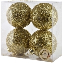 Mondex Since 1986 SANTA LILA 4 Christmas Baubles Set 12 cm Mondex Since 1986 SANTA LILA 4 Christmas Baubles Set 12 cm