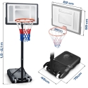 Adjustable large free-standing basketball stand 150-210 cm Neo-Sport NS-280 Adjustable large free-standing basketball stand 150-210 cm Neo-Sport NS-280