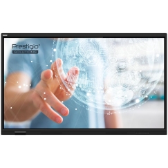 PRESTIGIO SOLUTIONS Multiboard 86-tuuman Light Series Gen 7, Android 14, Google EDLA, AI-painike, 8/128GB, 50TP, musta