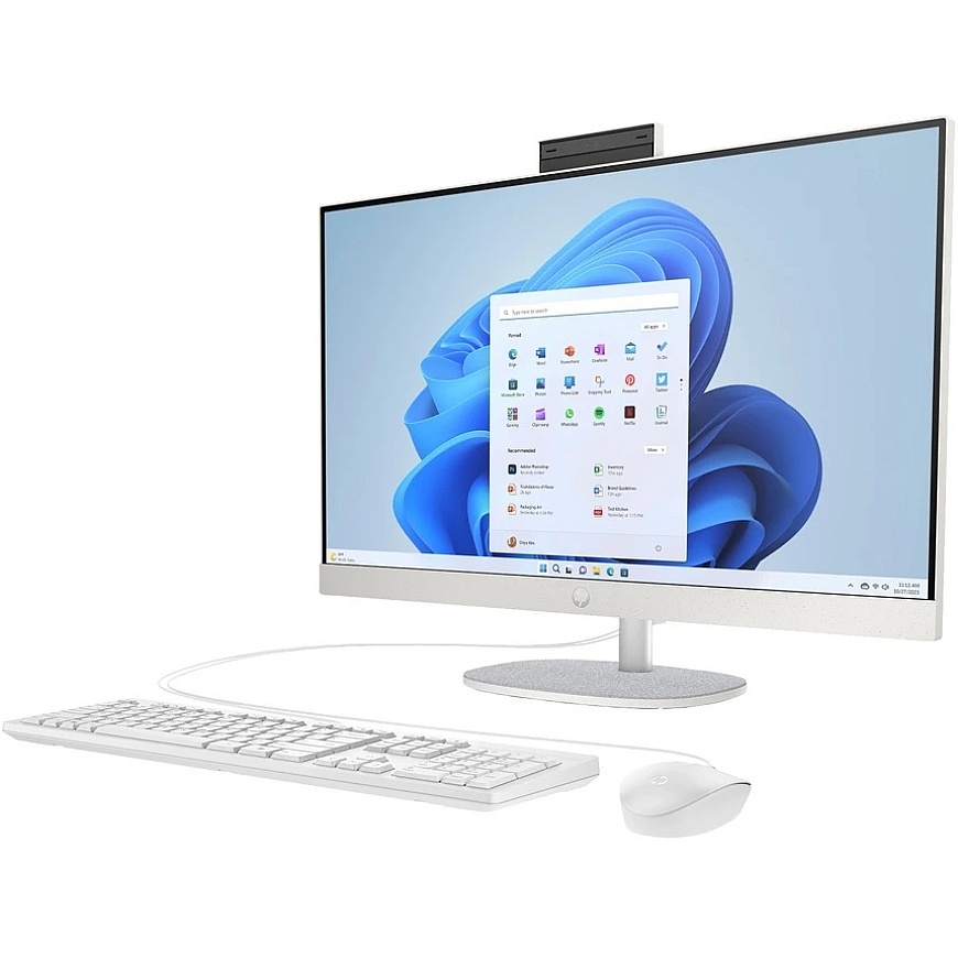 Hewlett Packard (HP) HP AiO 27-cr0014nc All-in-One Desktop Computer, 27-inch FHD, i5-1335U, 16 GB DDR4 3200, 512 GB SSD, Windows – 4