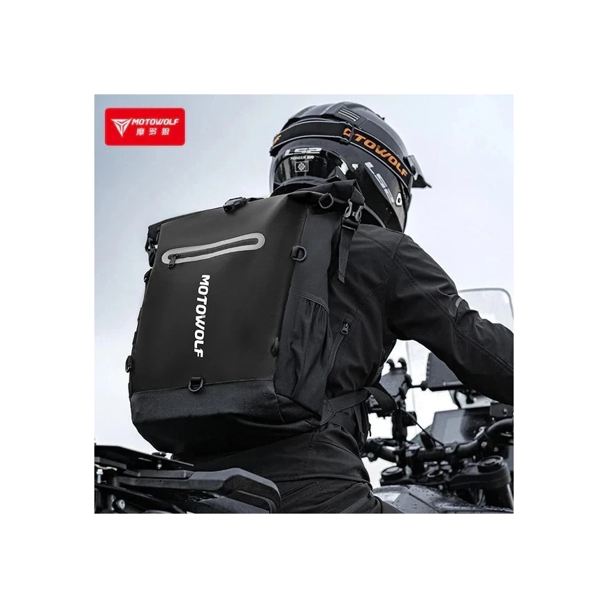 Kuprinė MotoWolf Juodas MB3B, su integruota gertuve, 21 L – 2