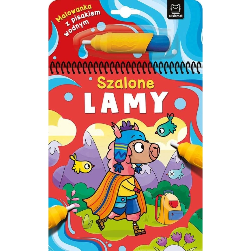 Aksjomat COLORING BOOK WITH WATER PEN. CRAZY LAMAS