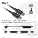 CLUB3D CAC-1535 USB kabelis USB 3.2 Gen 2 (3.1 Gen 2) 5 m USB C 10 Gbit/s 60 W Melns CLUB3D CAC-1535 USB kabelis USB 3.2 Gen 2 (3.1 Gen 2) 5 m USB C 10 Gbit/s 60 W Melns
