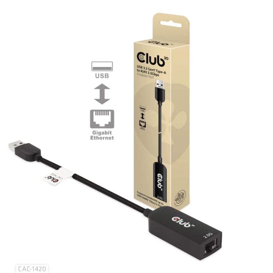 CLUB3D CAC-1420 tīkla karte Ethernet 2500 Mbit/s – 2
