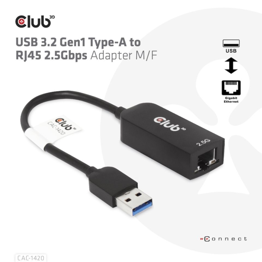 CLUB3D CAC-1420 tīkla karte Ethernet 2500 Mbit/s – 4