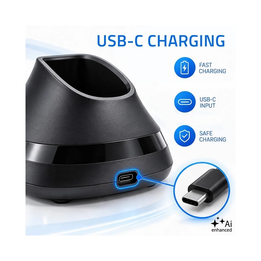 Qoltec Wireless Precision Barcode Scanner 1D 2D + Charging Station | QR | EAN | USB – 4