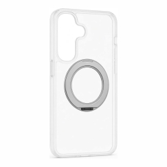Чехол Samsung Galaxy A57 Hybrid с MagSafe, PC+TPU, 360 металлическая подставка, прозрачный