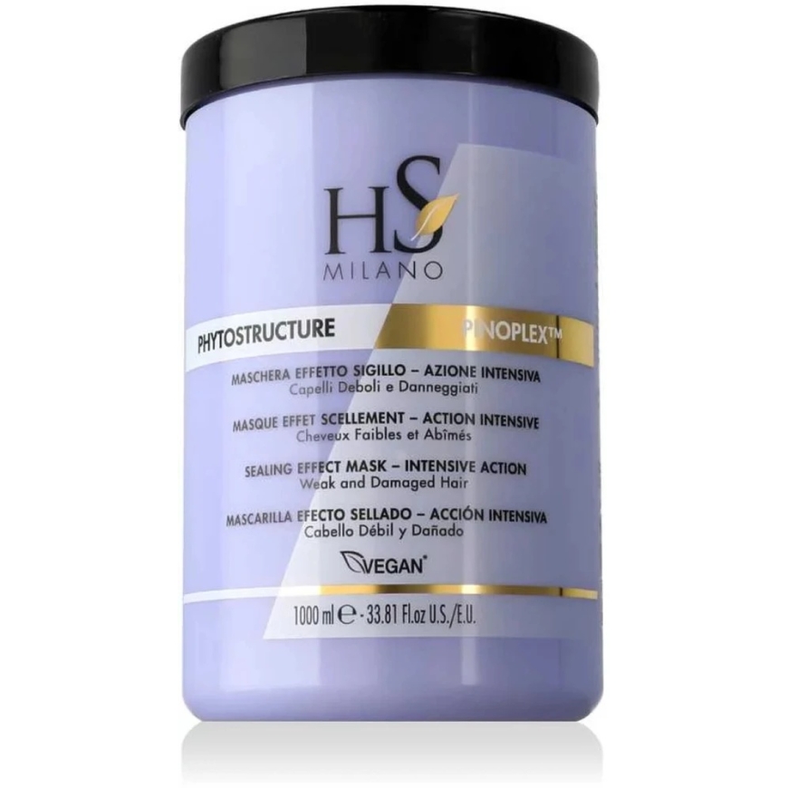 HS MILANO Phytostructure Mask Intensive Restorative Hair Mask for Weak and Damaged Hair, 1000 ml – 4