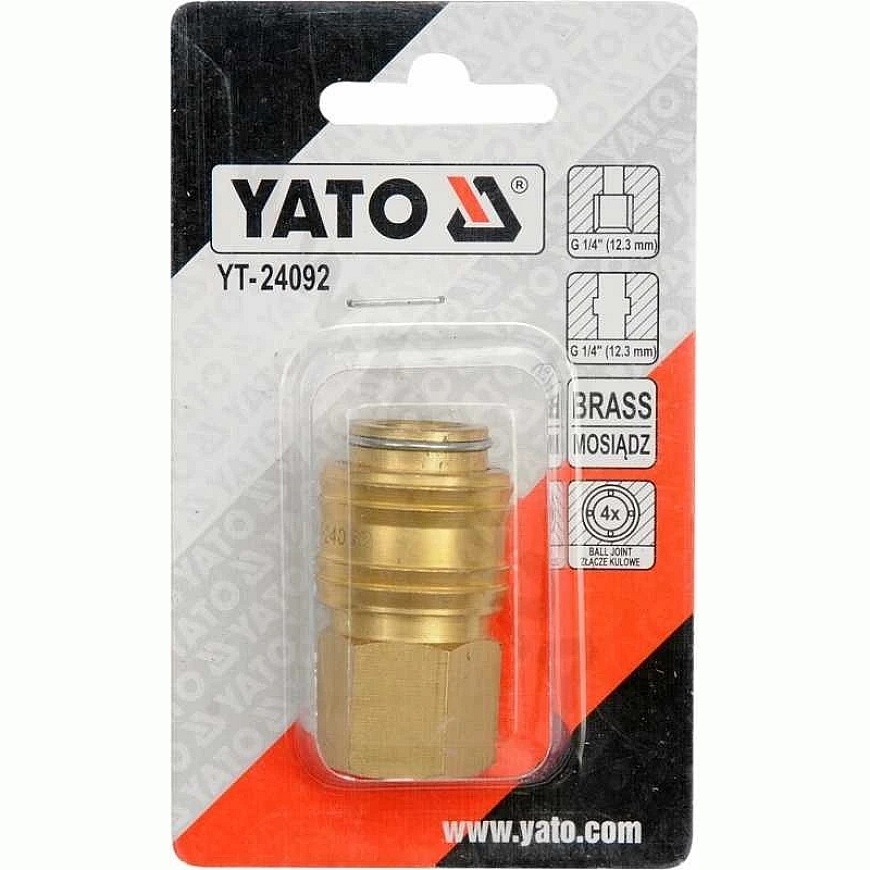 Toya Sa Poola Kiire ühendus messing - pistik | 1/4" naisraud (YT-24092) – 3