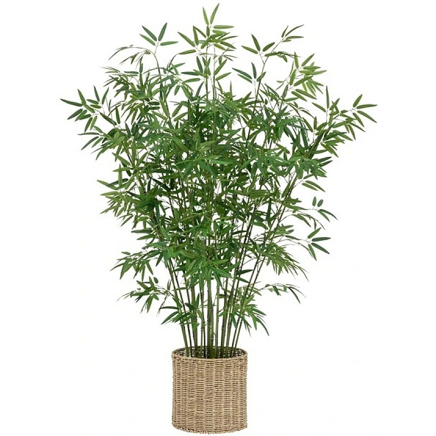 Artificial bamboo with a woven pot FTRON, Ø 90 x 150 cm
