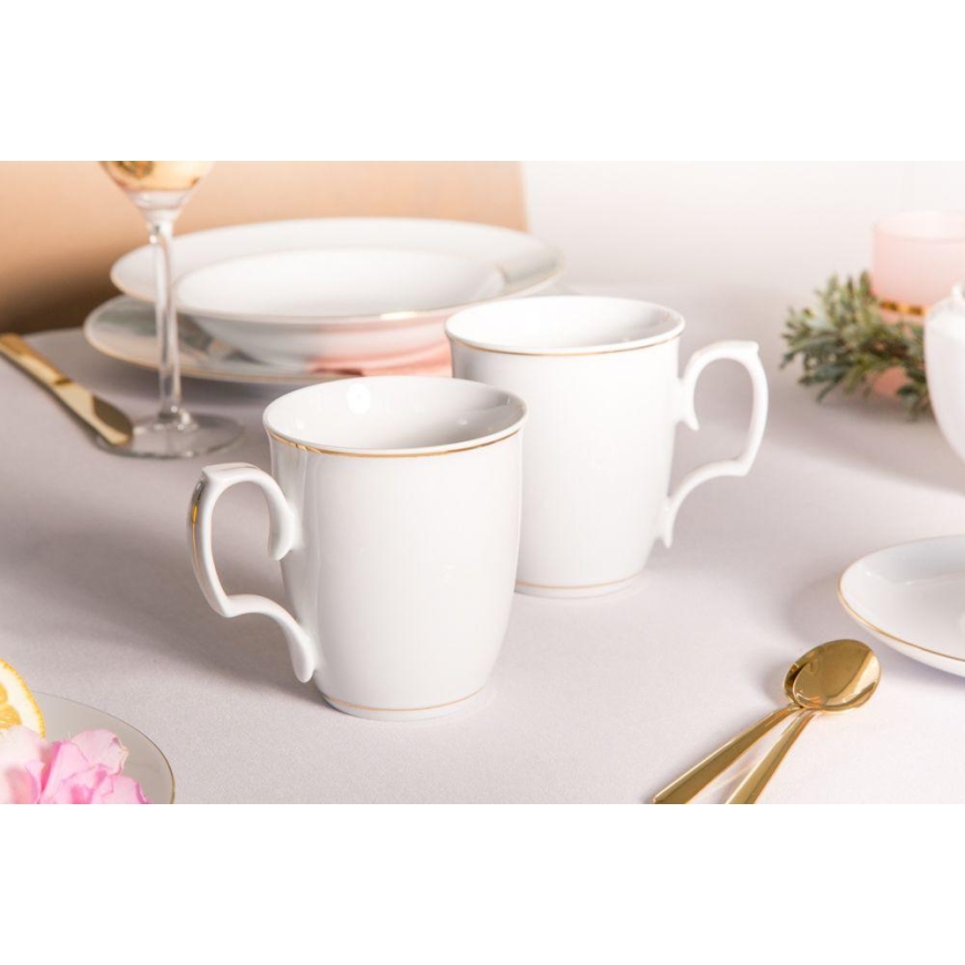 Lumarko MariaPaula Klasyka dec. Gold line set of 2 mugs 360ml – 2