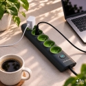 Qoltec Power Strip with Illuminated Switch | 5in1 Extension Cable | 5 Sockets with Grounding | 1.8 m Qoltec Power Strip with Illuminated Switch | 5in1 Extension Cable | 5 Sockets with Grounding | 1.8 m