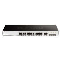 D-Link DGS-1210-28 Hallittu L2/L2+ 1U Musta