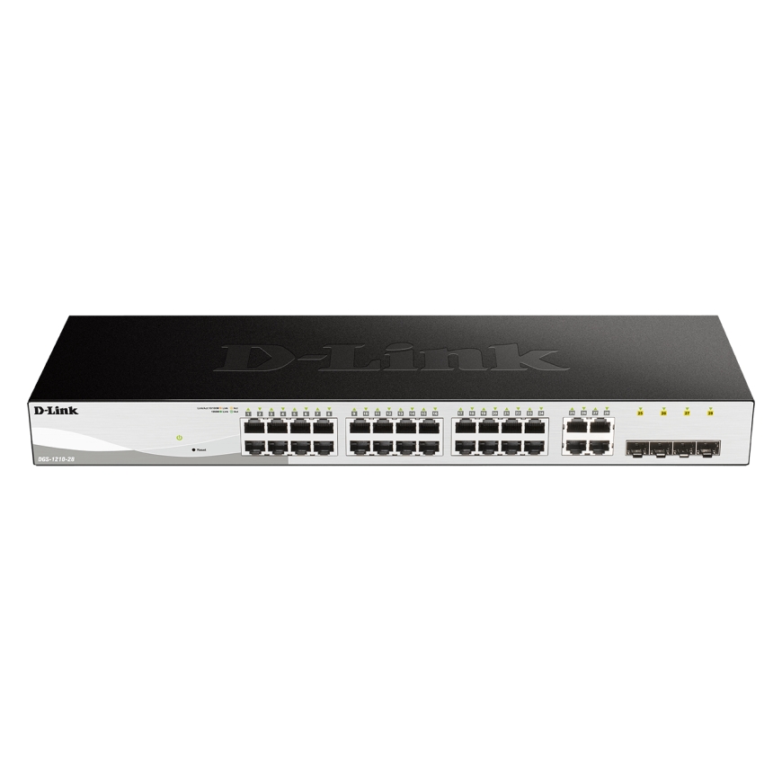 D-Link DGS-1210-28 Hallittu L2/L2+ 1U Musta