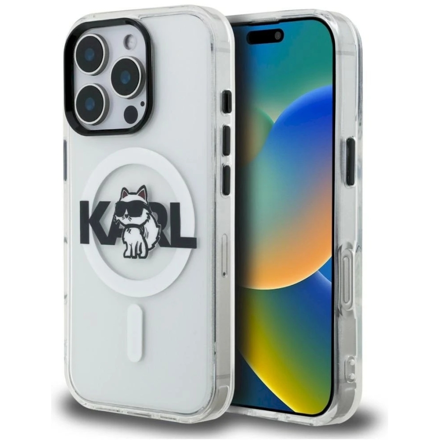 „Karl Lagerfeld IML Choupette Sketch Logo MagSafe“ vāciņš „iPhone 16 Pro“ – caurspīdīgs – 2