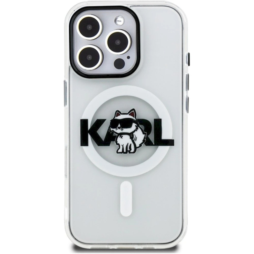 "Karl Lagerfeld IML Choupette Sketch Logo MagSafe"ümbris "iPhone 16 Pro"-le – läbipaistev – 4
