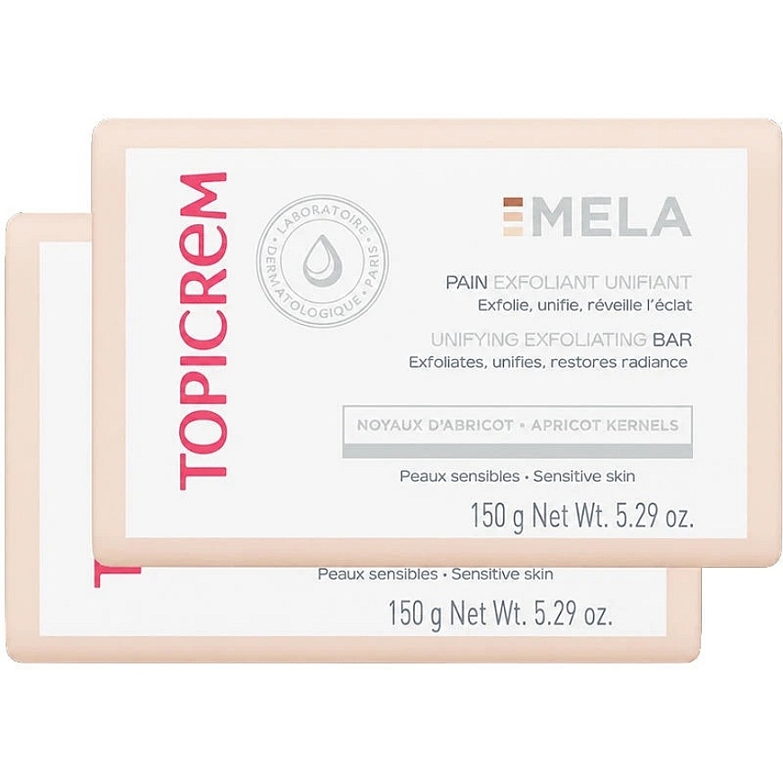 Topicrem MELA kooriv seep, pakendis 2 x 150 g