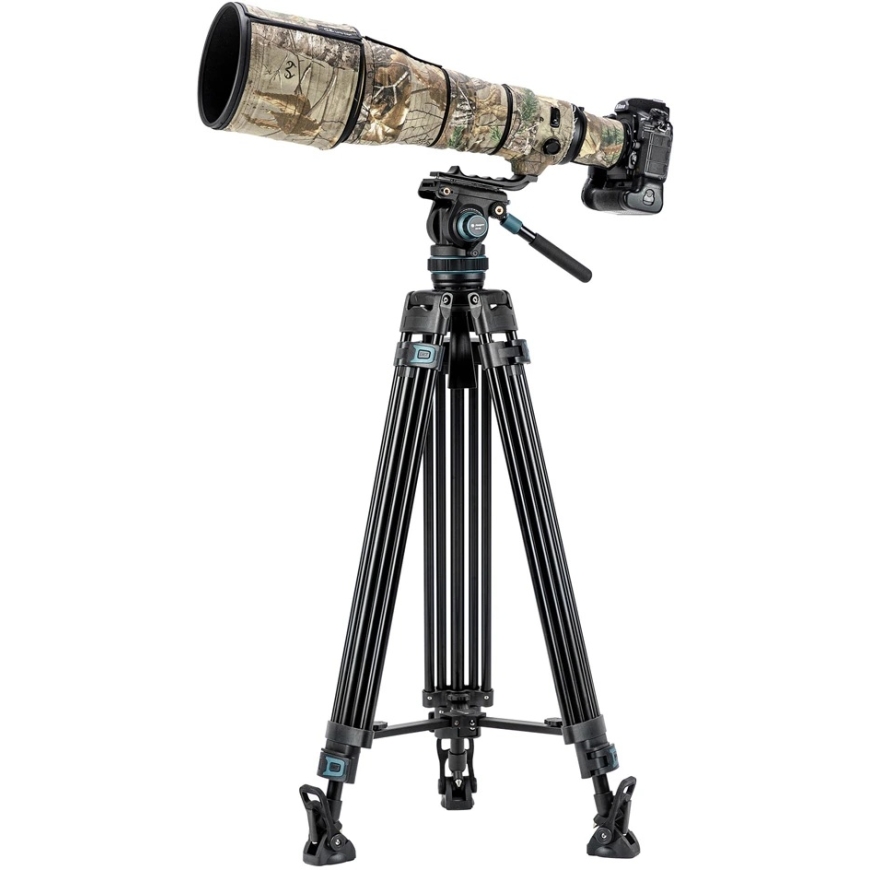 Vaizdo Stovas - Fotopro DV 5A Sunkus Skysčio Galvutė, Laiko 10 kg, Maksimalus Aukštis 193 cm, Juodas – 4