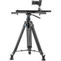 Vaizdo Stovas - Fotopro DV 5A Sunkus Skysčio Galvutė, Laiko 10 kg, Maksimalus Aukštis 193 cm, Juodas Vaizdo Stovas - Fotopro DV 5A Sunkus Skysčio Galvutė, Laiko 10 kg, Maksimalus Aukštis 193 cm, Juodas