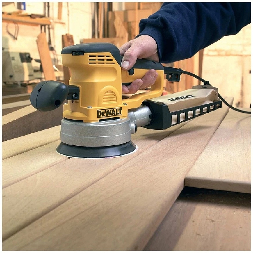 Sanding paper with adhesive backing, diameter 150 mm, 6 holes, grit 60, DeWalt [DT3132-QZ] 25 pcs. – 2