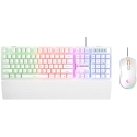 RAMPAGE FORTUNA GAMING SET Klaviatūra WITH Pelės kilimėlis ir pelė Baltas RAMPAGE FORTUNA GAMING SET Klaviatūra WITH Pelės kilimėlis ir pelė Baltas