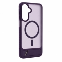 Samsung Galaxy A17 4G / A17 5G Rubber Coated MagSafe With Stand Case Purple Samsung Galaxy A17 4G / A17 5G Rubber Coated MagSafe With Stand Case Purple